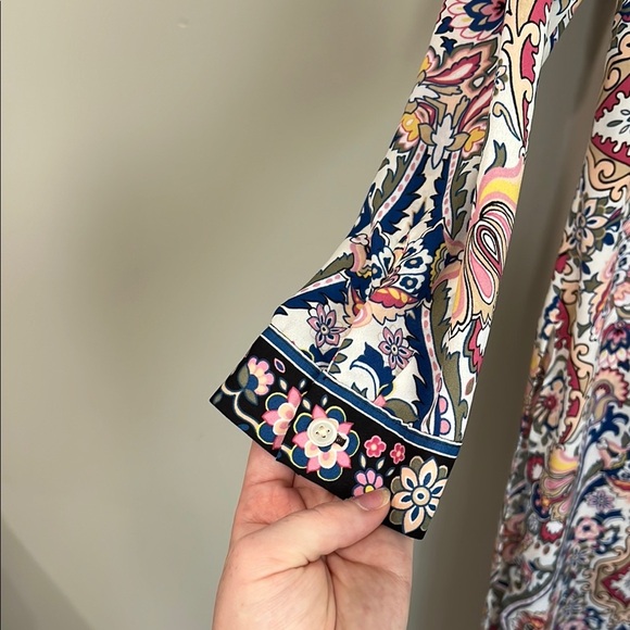 Chicos Long Paisley Cardigan Women’s 0 (us 4/6) - Picture 4 of 12